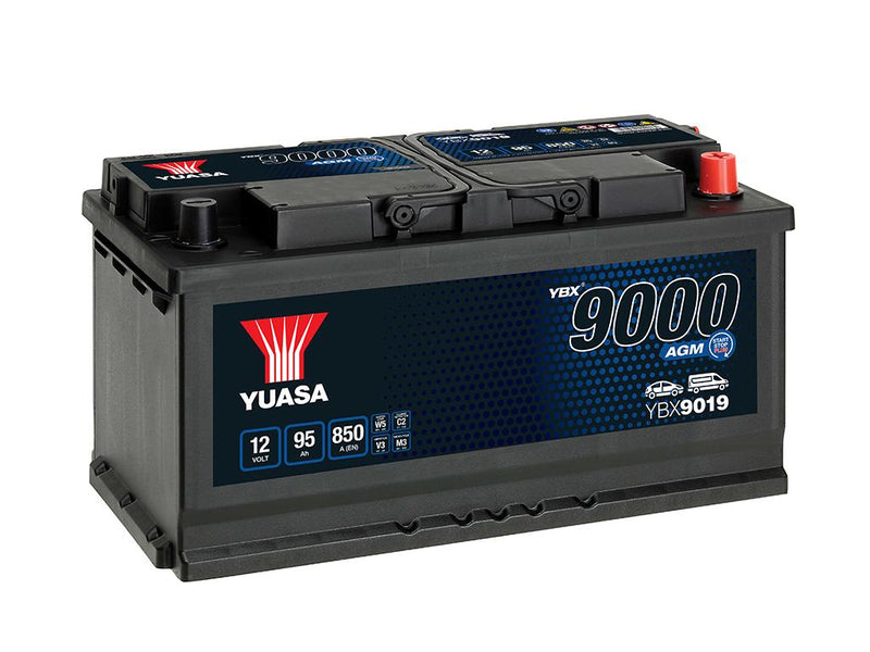 Yuasa YBX9019 AGM Start Stop Plus Battery - 3 Year Warranty (5367200972953)
