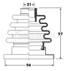 Borg & Beck Cv Joint Boot Kit  - BCB6295 fits Skoda Superb