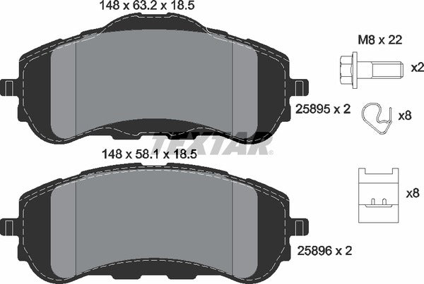Citroën Opel Peugeot Vauxhall, Brake Pad Set - Textar 2589501