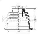 First Line Cv Joint Boot Kit  - FCB2542 fits Renault - Inner (without Brg)