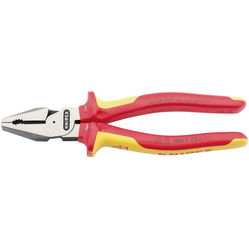 Knipex 02 08 200UKSBE VDE Fully Insulated High Leverage Combination Pliers 200mm