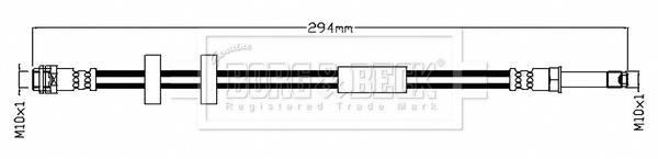 Borg & Beck Brake Hose  - BBH8759 fits A8 (4H2,4H8,4HC,4HL) 2009>