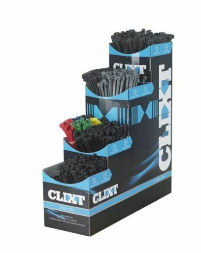 Clixt Assorted Cable Tie Dispenser Box 1000 Assorted Ties High Quality