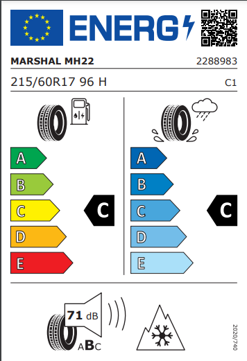 Marshal 215 60 17 96H MH22 tyre