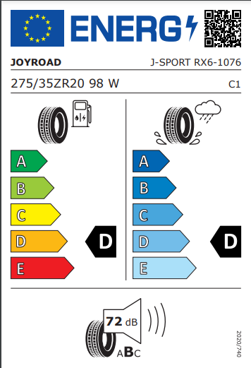 Joyroad 275 35 20 98W Sport RX6 tyre