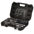 Draper HI-TORQ Metric Socket Set, 1/2" Sq Dr (23 Piece)