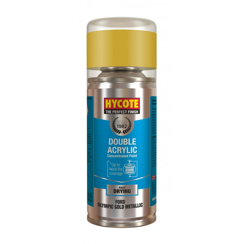 Hycote Double Acrylic Ford Olympic Gold Metallic Spray Paint - 150ml
