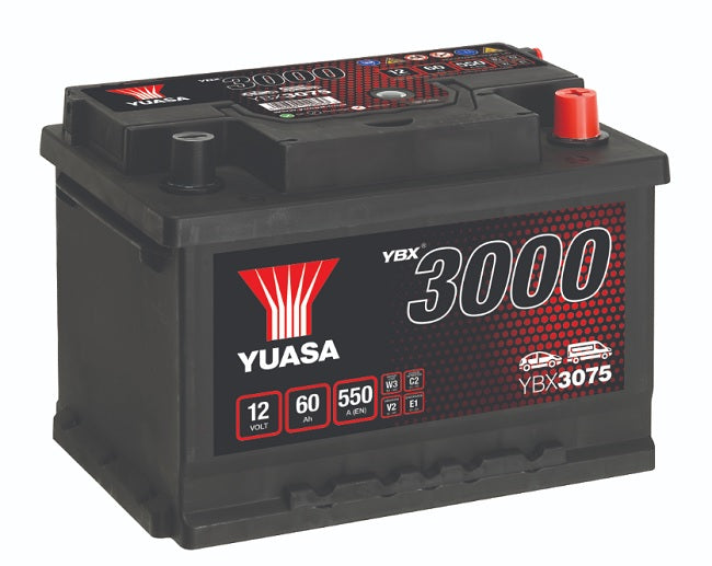 Yuasa YBX3075 - 3075 SMF Battery - 4 Year Warranty