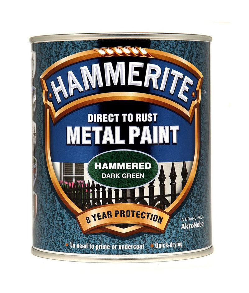 Hammerite Hammered Deep Green Paint - 750ml