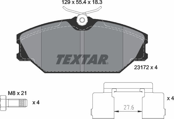Renault, Brake Pad Set - Textar 23172032340702