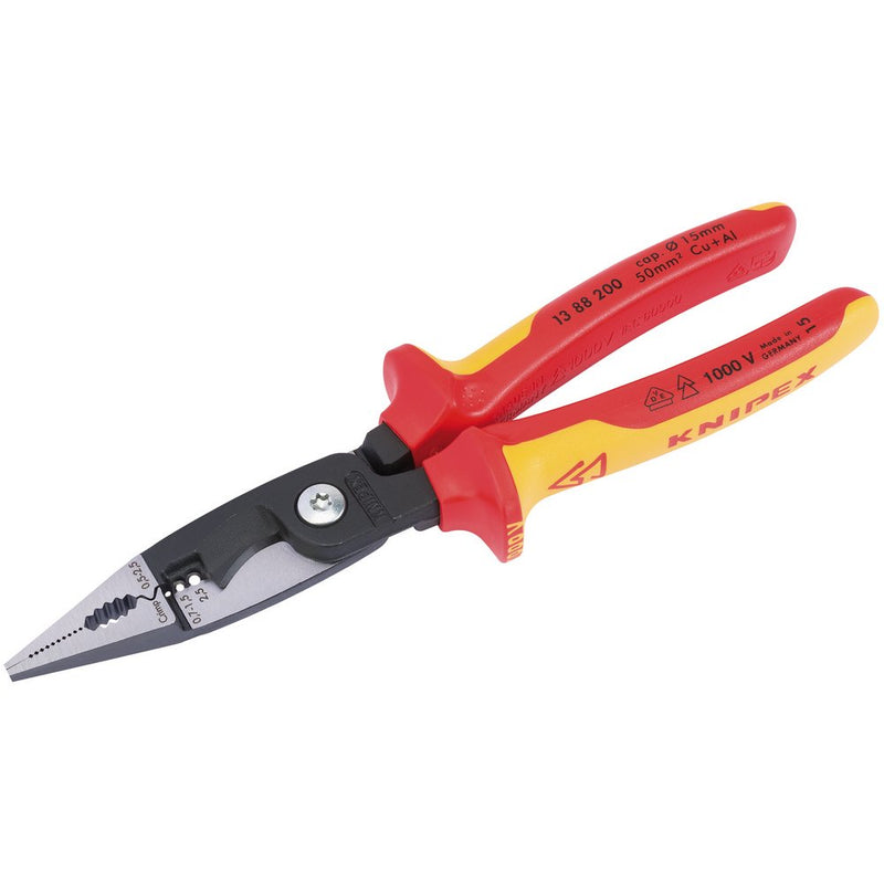 Knipex 13 88 200UKSBE Insulated Electricians Universal Installation Pliers 200mm