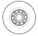 Borg & Beck Brake Disc Single  - BBD5730S fits Audi A8 98-