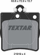 Chrysler Mercedes-Benz, Brake Pad Set - Textar 2191903