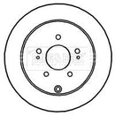 Borg & Beck Brake Disc Pair  - BBD4763 fits Peugeot 4007, C-Crosser 07-