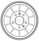 Borg & Beck Brake Drum (Single) - BBR7203 fits Citroen Dispatch 1.6D 02/07-