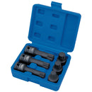 1/2" Sq. Dr. Impact Spline Bit Set (6 Piece)