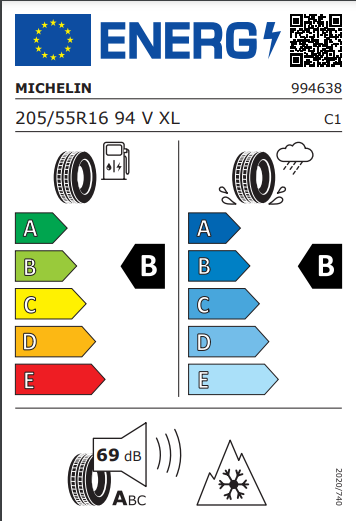 Michelin 205 55 16 94V CrossClimate+ tyre