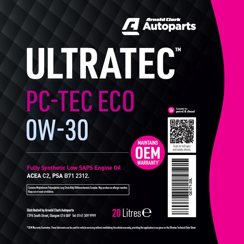 Ultratec PC-TEC ECO 0W-30 20 Litre - E471-20L