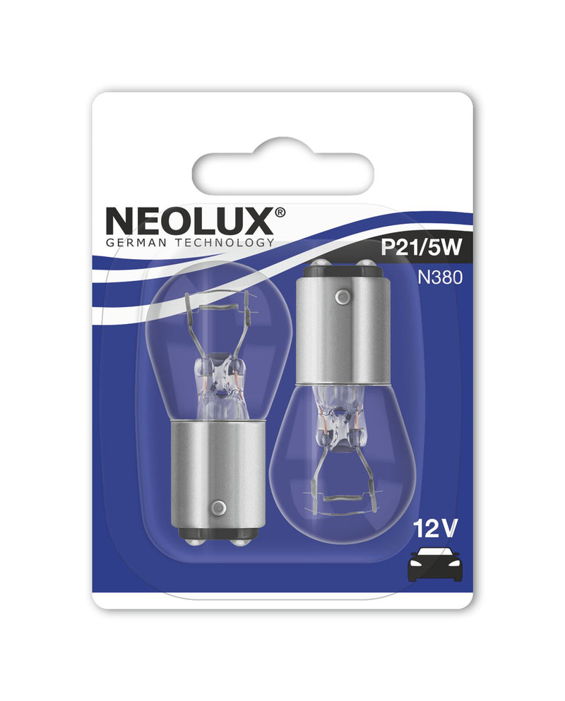 Neolux N380-02B 12v 21/5w BAY15d (380 bulb) Twin blister