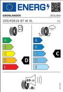 Grenlander 205 45 16 87W Enri U08 tyre