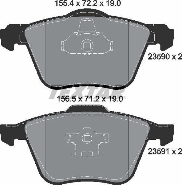 Volvo, Brake Pad Set - Textar 2359001