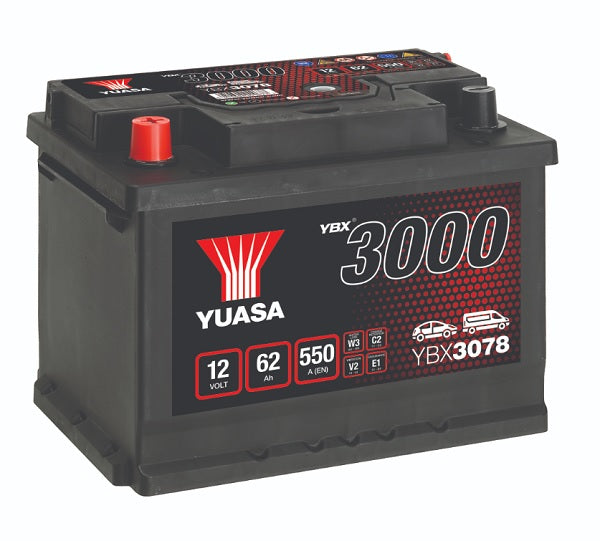 Yuasa YBX3078 - 3078 SMF Battery - 4 Year Warranty