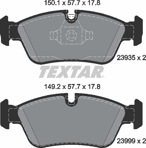 BMW, Brake Pad Set - Textar 23935012446501