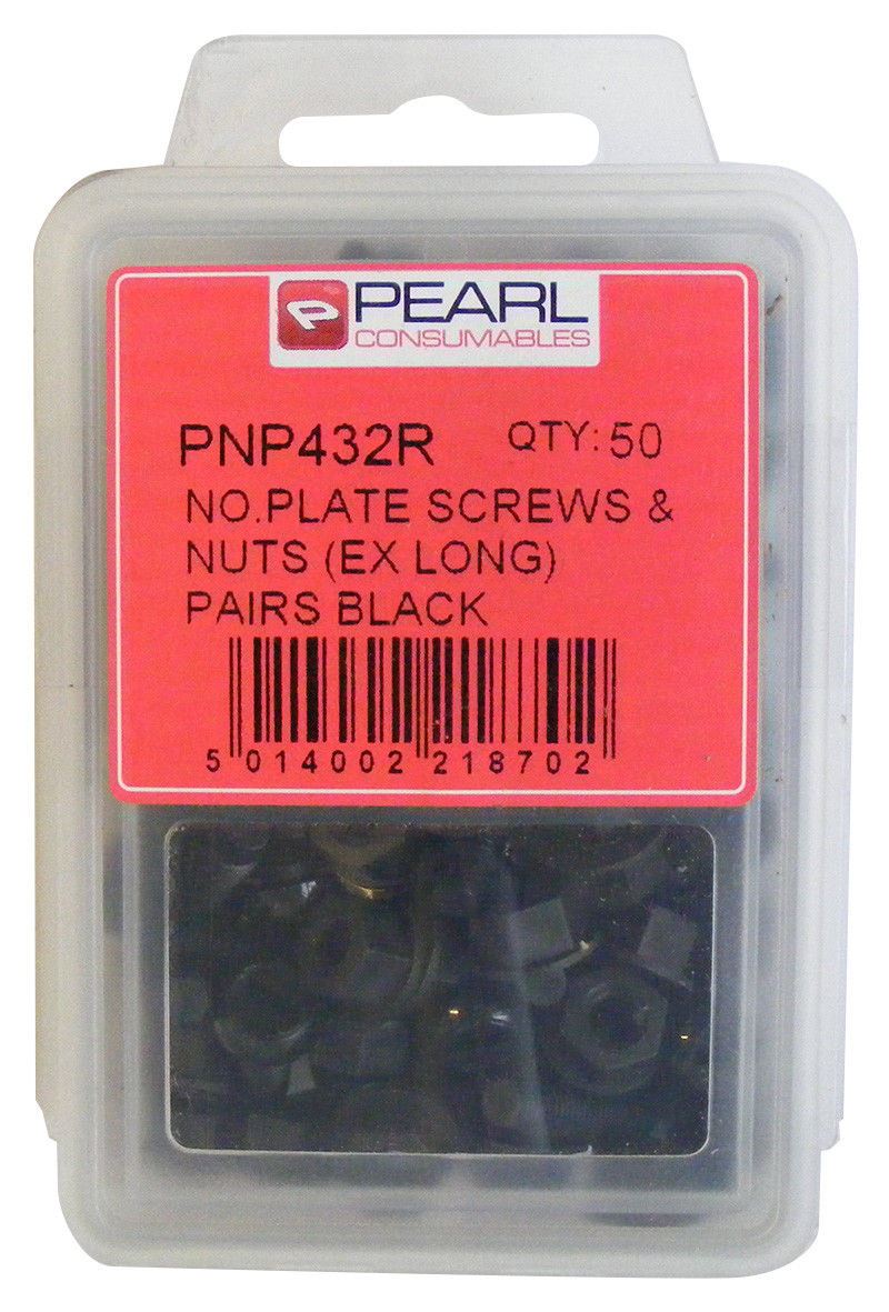 Pearl PNP432R No Plate Screw & Nut Long Black