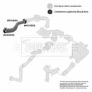 Borg & Beck Turbo Hose  - BTH1284 fits Ren Kangoo 1.5DCi 08-