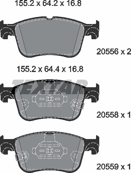 Textar Brake Pad Set - 2055601