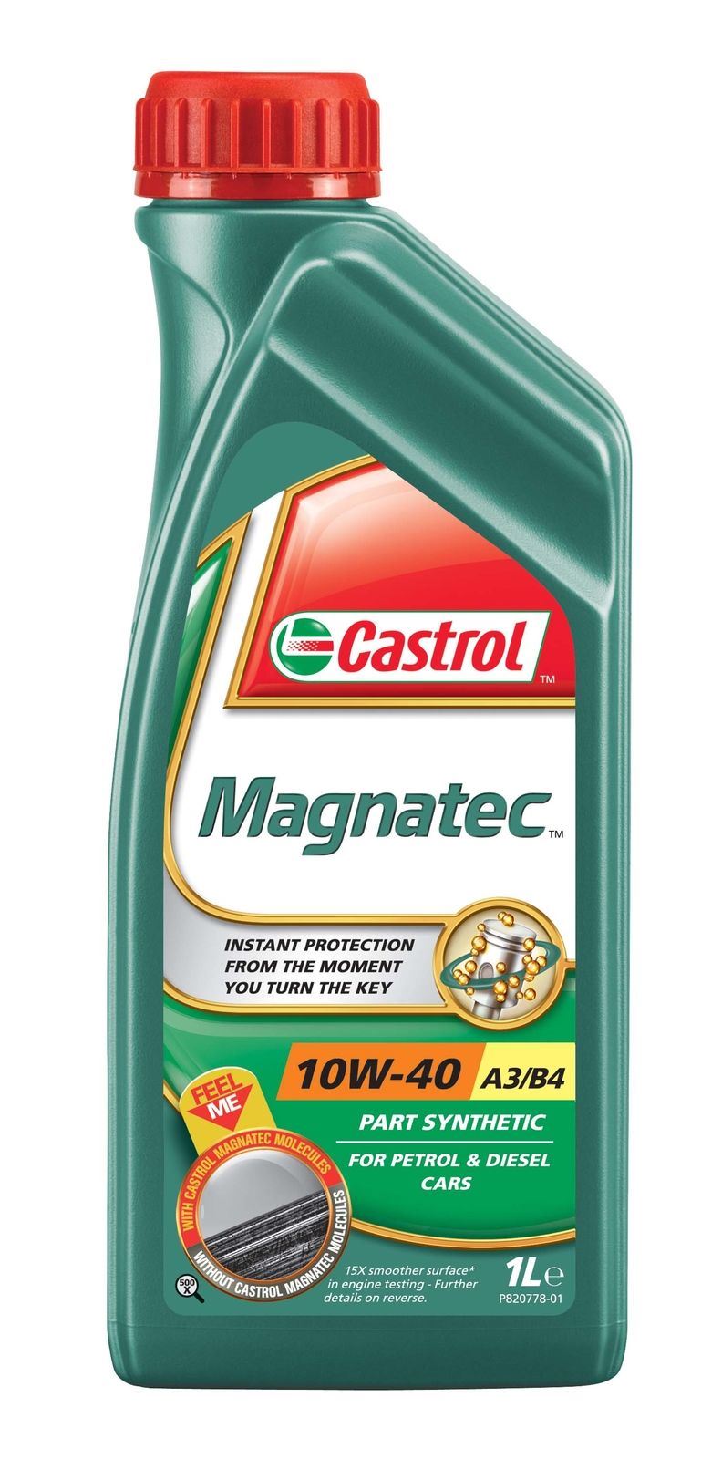 Castrol Magnatec 1L Car Motor Engine Oil 1 Litre 10W40 A3 B4 Part Semi Synthetic