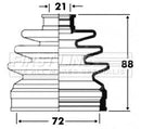 First Line Cv Joint Boot Kit  - FCB2813 fits Daewoo Lanos, Nubira - Inner