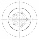 Borg & Beck Brake Disc Pair  - BBD5433 fits Lexus NX 2.5 300h(AYZ1*)07/14-