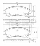 Borg & Beck Brake Pad Set Front - BBP2664 fits Canter (FE5, 6) 01/12-