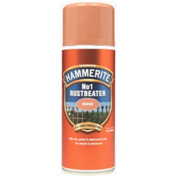 Hammerite 026 No.1 Rust Beater Aerosol Beige Paint - 400ml
