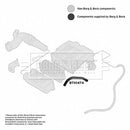Borg & Beck Air Filter Hose  - BTH1474 fits Fiat 500,Idea,Palio,Panda 02-
