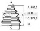 First Line Cv Joint Boot Kit  - FCB6130 fits Fiat Panda