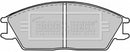 Borg & Beck Brake Pad Set - BBP1268 fits Hyundai Lantra 1.5i (KF) 93-95