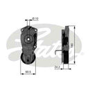 Gates DriveAlign Tensioner Unit - T38405