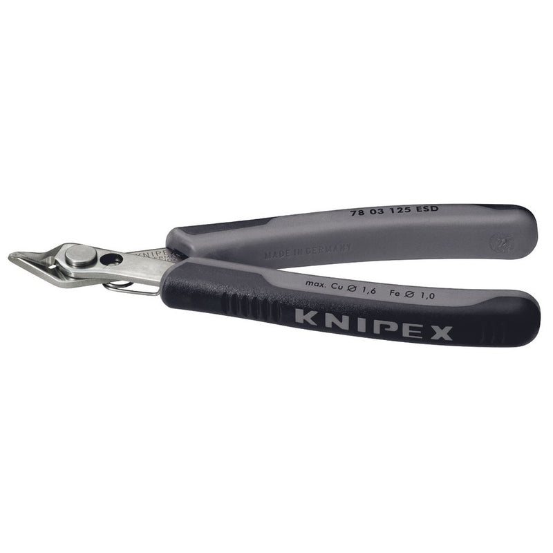 Knipex 78 03 125 ESD Non Bevel Electrostatic Super Knips, 125mm