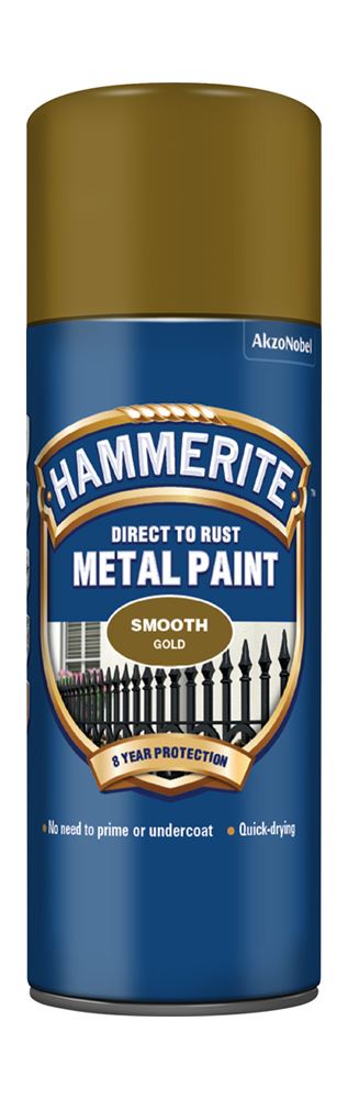 Hammerite 073 Smooth Metal Paint Gold - 400ml