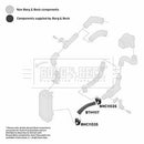 Borg & Beck Turbo Hose  - BTH1117 fits VAG Polo 1.4D 02-09