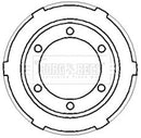 Borg & Beck Brake Drum (Single) - BBR7187 fits Ford Transit (RWD) TWIN 2000-