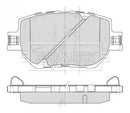 Borg & Beck Front Brake Pad Set - BBP2504 fits Lexus IS250 2.5i 01/14-