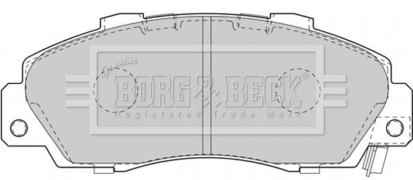 Borg & Beck Front Brake Pad Set - BBP1845 fits Honda Accord 2.2i (CH1) 99-02