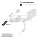 Borg & Beck Turbo Hose  - BTH1710 fits BMW E60 535D