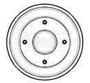 Borg & Beck Brake Drum (Single) - BBR7105 fits Peugeot 106SXi 91-