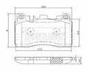 Borg & Beck Rear Brake Pad Set - BBP2653 fits C,E Class (205,212) AMG C63 10/14-