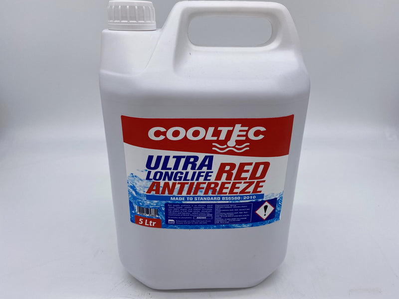 Cooltec Ultra Longlife Red Antifreeze 5ltrs