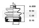 First Line Cv Joint Boot Kit  - FCB6321 fits Hyundai I30
